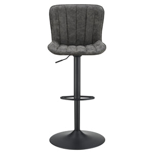 OSP Home Furnishings Kirkdale Height Adj Stool  - Set of 2 Charcoal
