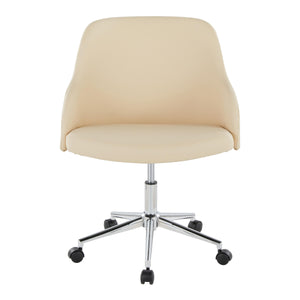 English Elm Task Chair with Chrome Five Star Base Grey Fabric Seat for Modern Home Office Use Chrome,Cream,Walnut B202P474174