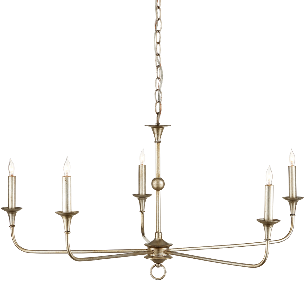 Nottaway Silver Chandelier - Elegant Minimalist Design with Champagne Finish for Timeless Interiors