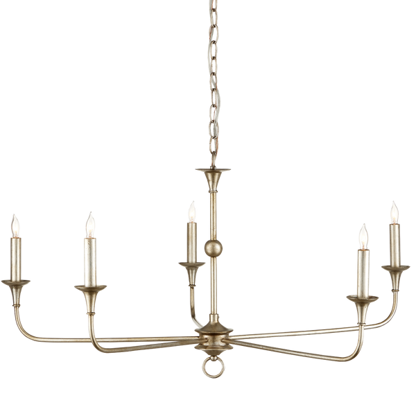 Nottaway Silver Chandelier - Elegant Minimalist Design with Champagne Finish for Timeless Interiors