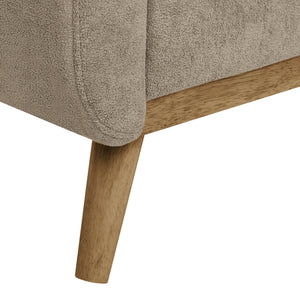 English Elm 67.7" Tufted Button Mid-century Loveseat with Splayed Wood Legs for Living Rooms Camel B355P428579