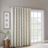 SunSmart Blakesly Modern/Contemporary Printed Ikat Blackout Patio Curtain SS40-0113 Taupe