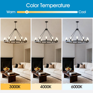 English Elm 39.4 Inch Wagon Wheel Chandelier 12-light Matte Black Farmhouse Pendant for Foyer Dining W5008P389282