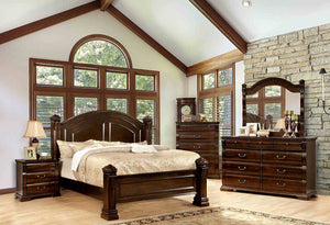 English Elm Cherry Finish Transitional Nightstand Solid Wood Felt Lined Drawer Bedroom Bedside B2741P436967