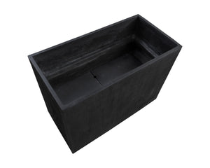 Sunpan LEILANI PLANTER - ELEGANT MODERN RECTANGULAR DESIGN FOR INDOOR AND OUTDOOR SPACES, ANTIQUE BRONZE Black 111140