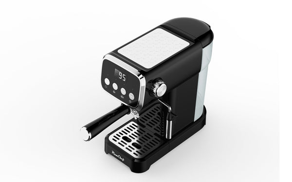 English Elm 20bar Slim Espresso Machine with Steam Wand Cup Warmer and 43oz Detachable Tank W1002P414529