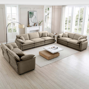 English Elm Modern 3-Piece Sofa Set In Tan Corduroy - Stylish & Comfortable Seating For Any Living Space! W714S00714