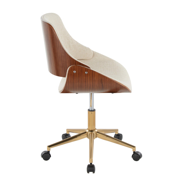 English Elm Task Chair with Chrome Five Star Base Grey Fabric Seat for Modern Home Office Use B202P474193