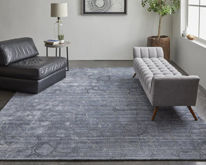 Feizy Rugs Whitton Handwoven Wool & Viscose Rug - Contemporary Abstract Design For Stylish Home Decor Gray,Blue Viscose,Wool Wtn8892fnvy000f00