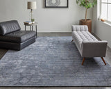 Feizy Rugs Whitton Viscose/Wool Hand Tufted Industrial Rug Gray/Blue 8' x 10'