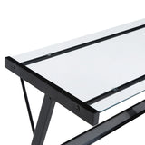 OSP Home Furnishings Prime L-Shape Desk Clear/Black