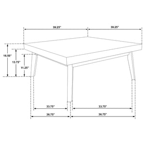 English Elm Hayward Mid-Century Walnut Square Coffee Table with Parquet Veneer Top, Stylish Low Profile (98) B062P299984