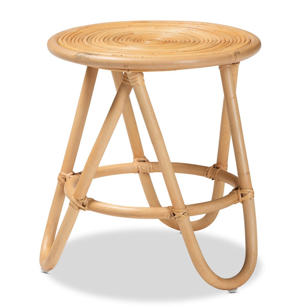 English Elm Bohemian Rattan Panel Acacia Wood Console Table with Open Shelf for Entryway B2750P420354