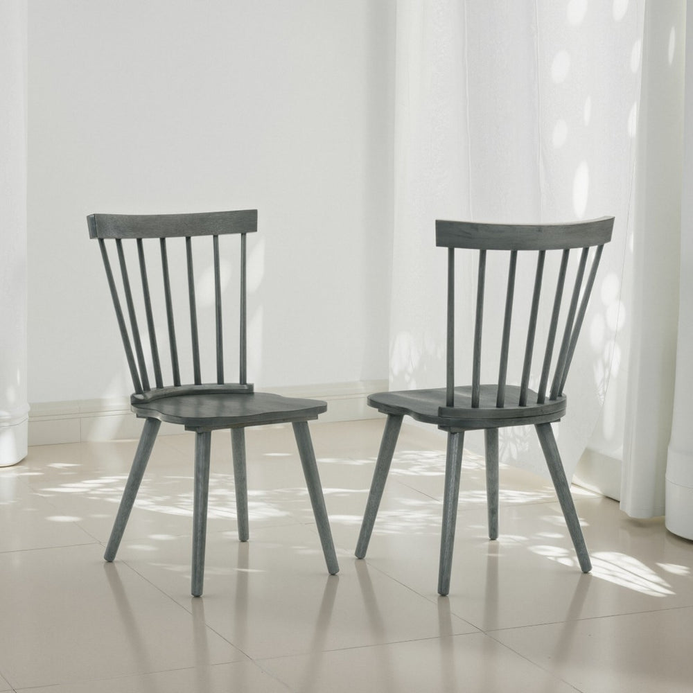 English Elm [Set Of 2] Rustic Farmhouse Dining Chairs - Solid Wood Side Chairs For Stylish Kitchen & Dining Use W2537P211108-GIGA