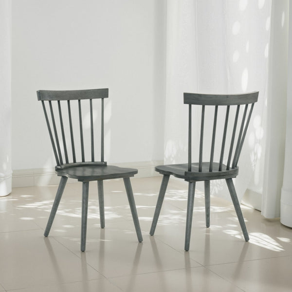 English Elm [Set Of 2] Rustic Farmhouse Dining Chairs - Solid Wood Side Chairs For Stylish Kitchen & Dining Use W2537P211108-GIGA