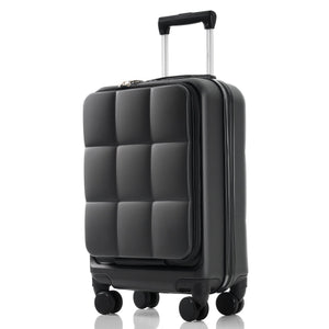 English Elm Luggage Set 3 Piece Abs Hard Shell with Usb Port Cup Holder and Spinner Wheels N726P197380A