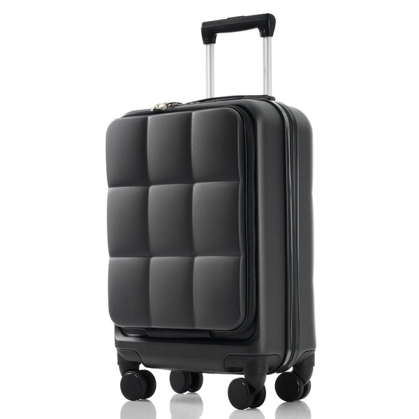 English Elm Luggage Set 3 Piece Abs Hard Shell with Usb Port Cup Holder and Spinner Wheels N726P197380A