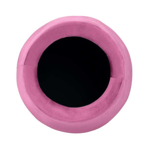 Crestview Collection Modern Velvet Ottoman: Stylish Mushroom-inspired Accent With Hidden Storage For Chic Living Spaces Pink Solid Wood Evfzr3907hpnk