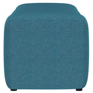English Elm DelSur Peacock Blue Upholstered Tufted Accent Bench — Glamorous Curved Backless Seat, Stylish Entryway Seating (53.75") B062P299969