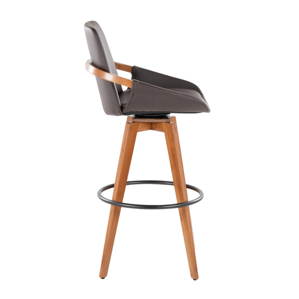 English Elm Dining/accent Chair Solid Wood Tapered Legs Cream Upholstery Mid-century Modern Seating B202P471201