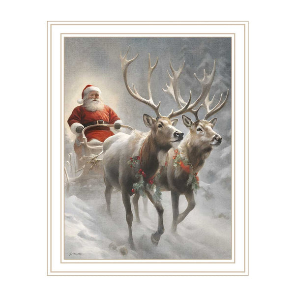 English Elm Trendy Decor 4u Holiday Framed Print Set White Wood Winter Living Room Wall Art B067P252307