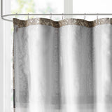 Madison Park Donovan Traditional Embroidered Shower Curtain MP70-8302 Black