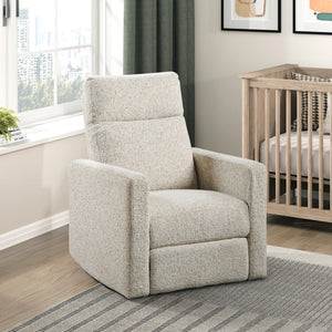 English Elm Contemporary Olathe Swivel Gliding Recliner Chair in Quartz Chenille with Smooth 360° Motion Comfort Beige 31 L x 30.5 W x 26 H B011P396181