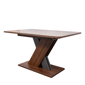 English Elm Multifunctional Extendable Console Dining Table with Geometric X Base Melamine Top W331S00179