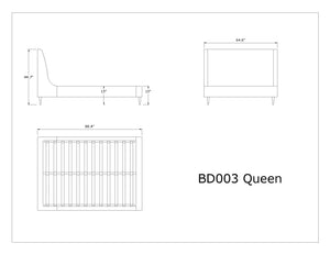 English Elm Queen Velvet Upholstered Bed Arched Headboard Mid Century Modern Bedroom Frame Pink+Black B365S00149