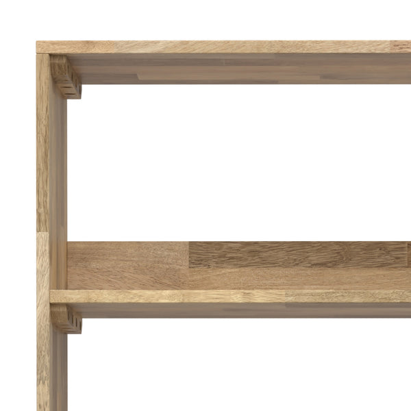 English Elm Hunter Tall Bookcase Natural Mango Wood with Drawer & Hairpin Legs, Industrial Modern Storage Shelf B136P238609