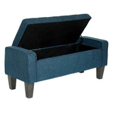 OSP Home Furnishings Baytown Storage Bench Azure