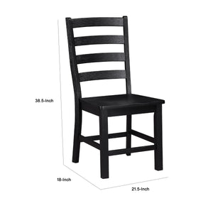 English Elm Reddy Ladder Back Wood Dining Chairs Set of Two Farmhouse Style with Oak Grain Detail B056P417035
