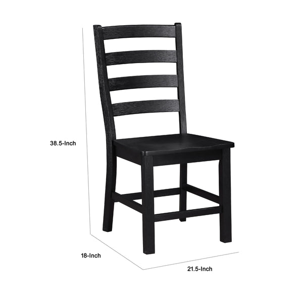 English Elm Reddy Ladder Back Wood Dining Chairs Set of Two Farmhouse Style with Oak Grain Detail B056P417035