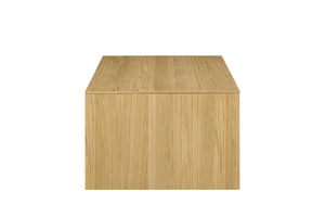 English Elm Harold Oak Finish Coffee Table with Thickened Top, Solid Pine & MDF Construction, Fully Assembled Natural 56.5 L x 32.5 W x 24 H B2726P246351