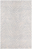 Unique Loom Finsbury Meghan Machine Made Animal Print Rug Gray and Ivory,  5' 3" x 8' 0"