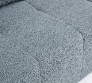 English Elm Modern Modular Armless Floor Sofa Single Square Sectional Seat with Removable Back Cushion, Grey Plush Comfort W1960S00012