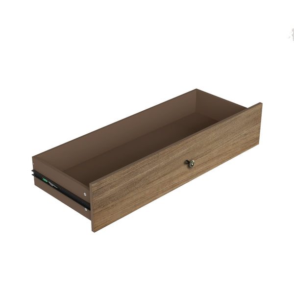 English Elm Large Antique Style 4-drawer Chest with Crown Molding Roman Legs Bedroom Storage Natural & Light Brown,Rustic Brown W1445P422421