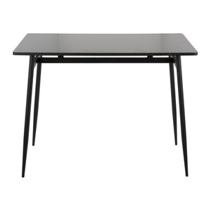 English Elm Marcel Contemporary Counter Table - Sleek Black Metal & Wood Design For Stylish Dining & Entertaining B202P223371