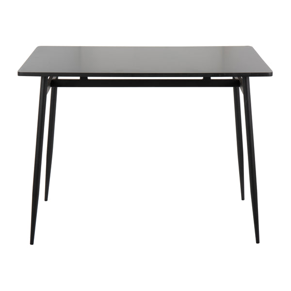 English Elm Marcel Contemporary Counter Table - Sleek Black Metal & Wood Design For Stylish Dining & Entertaining B202P223371