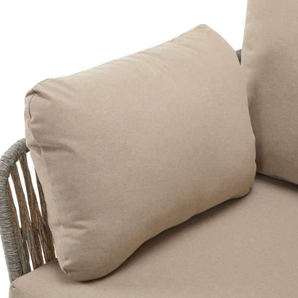 English Elm Christopher Knight Home® - [Set Of 2] 36" Beige Iron Lounge Chairs With Plush Cushions & Rope Weave, Perfect For Indoor/Outdoor N767P237035G_2