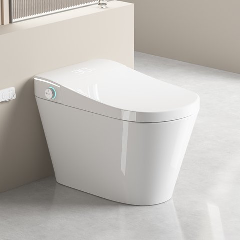 English Elm Unique Smart Bidet Toilet with Auto Open Seat Warm Dryer and Hands Free Flush W3133P414562