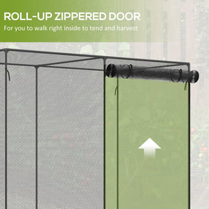 English Elm Outsunny 6' X 3' Crop Cage - Durable Plant Protection Tent With Easy Access Zippered Doors For Gardens W2225P174497-GIGA