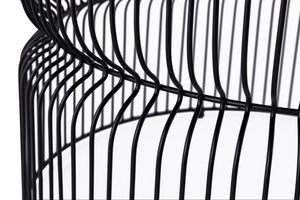 English Elm CT901 Modern Nested Table Set with Tinted Tempered Glass Tops and Sturdy Metal Frame for Living Room Black B009S01537