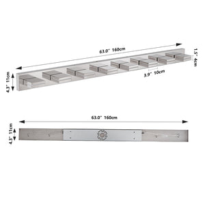 English Elm Modern Chrome Led Vanity Light - 8-Light Wall Sconce For Bright, Flattering Illumination & Style W2312P374924