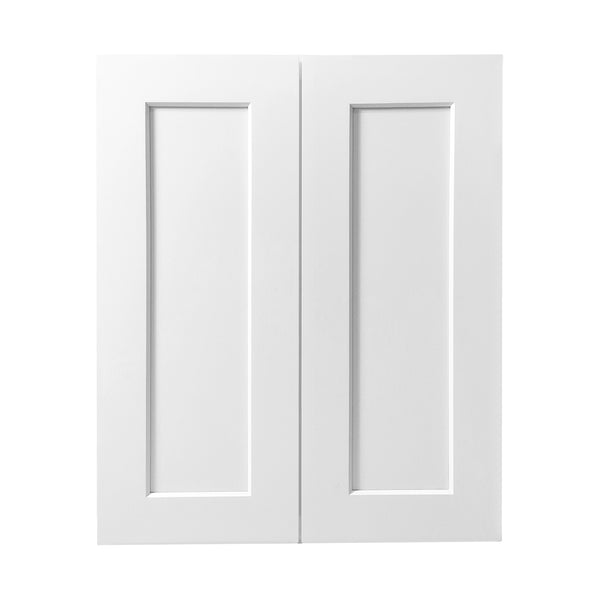 English Elm White Shaker Solid Wood Wall Cabinet Soft Close Double Door Kitchen Storage T2950P425171