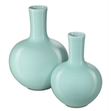 Celadon Green Straight Neck Vase