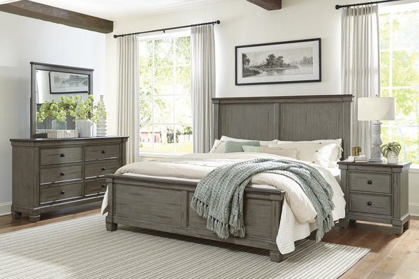 English Elm Transitional-Rustic Weaver 2-Drawer Nightstand in Antique Gray & Coffee Plank Top, Pine/Oak Rustic Charm B011P240234