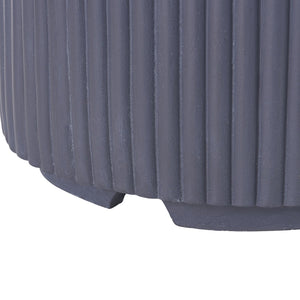English Elm 17x19.9 Mgo Concrete Propane Tank Cover Outdoor Side Table with Metal Base Gray N772P409042G