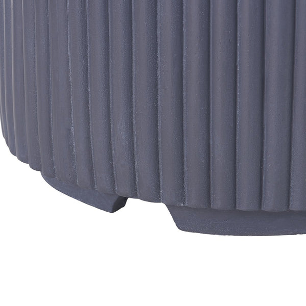 English Elm 17x19.9 Mgo Concrete Propane Tank Cover Outdoor Side Table with Metal Base Gray N772P409042G