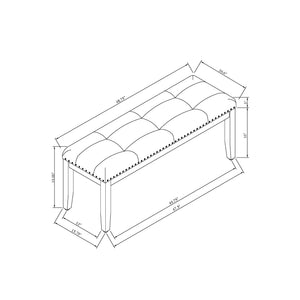 English Elm OCEANIC Light Grey Dining Bench – Solid Wood Frame, Upholstered Fabric Seat, Contemporary Block Legs B201P405656